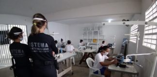 Sistema prisional produz máscaras contra o coronavírus