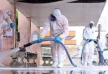 Covid-19 devasta interior do RN com letalidade 464% maior fora da capital. Funcionários da prefeitura fazem desinfecção das ruas de Mossoró Imagem: Divulgação/Prefeitura de Mossoró