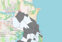 18 bairros de Natal têm casos confirmados de coronavírus; veja lista Bairros em azul são os que têm casos confirmados de coronavírus em Natal — Foto: Lais/UFRN/Divulgação