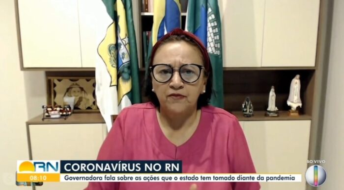 Fátima Bezerra em entrevista ao Bom Dia RN — Foto: Reprodução