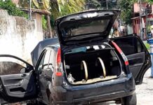 Após ser sequestrado, homem tenta fugir de criminosos e é morto a tiros em Natal Bandido perde controle do carro, homem tenta fugir e é morto a tiros — Foto: Redes sociais