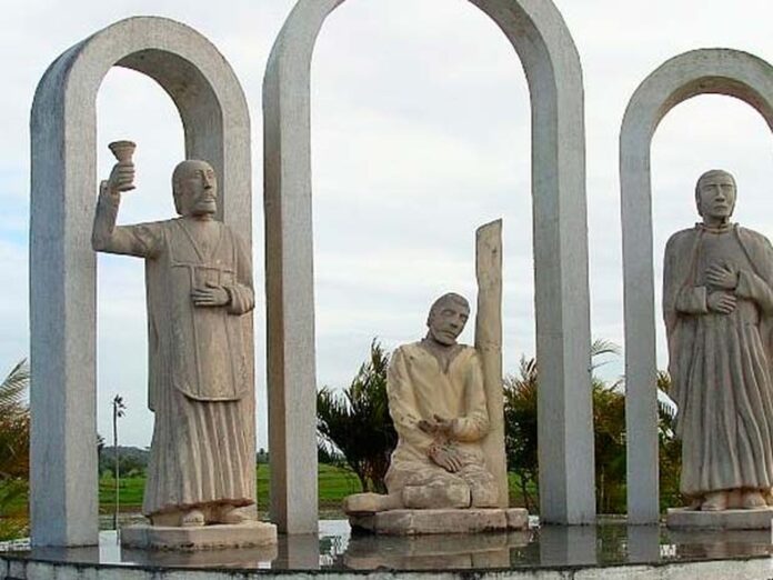 Monumento aos Mártires de Cunhaú e Uruaçu, em São Gonçalo do Amarante, no RN (arquivo) — Foto: Wagner Varela