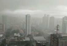 Maio teve chuvas acima da média esperada para o RN, diz Emparn Chuva em Natal — Foto: Pedro Vitorino/Cedida
