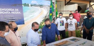 Ministro do Desenvolvimento Regional anuncia liberação de recursos para obra de engorda da praia de Ponta Negra