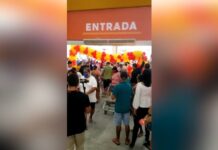 Inauguração de supermercado causa aglomeração na Grande Natal