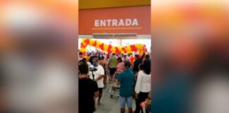 Inauguração de supermercado causa aglomeração na Grande Natal