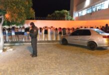 PM encerra festa e leva 63 pessoas à delegacia por fazerem aglomeração durante pandemia no RN