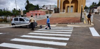 DETRAN/RN realiza serviços de sinalização em Pureza