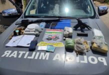 BPCHOQUE apreende arma, munições e drogas em Parnamirim/RN