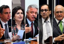 Cinco senadores disputam a Presidência do Senado nesta segunda-feira