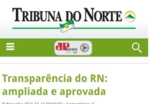 Transparência do RN: ampliada e aprovada