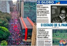 Silêncio de jornais sobre atos contra Bolsonaro mostra que elites não aprenderam nada