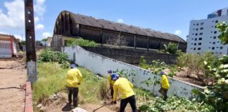 Internos do sistema prisional reformam escola dos Bombeiros Mirins