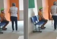 Mulher viraliza ao levar marido ‘antivacina’ amarrado para se imunizar