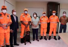 Governadora Fátima recebe bombeiros potiguares que estiveram em Petrópolis, no Rio de Janeiro