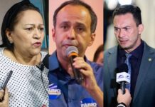 Pesquisa Seta: Fátima chega a 34,7%, contra 12,1% de Fábio Dantas e 11,7% de Styvenson